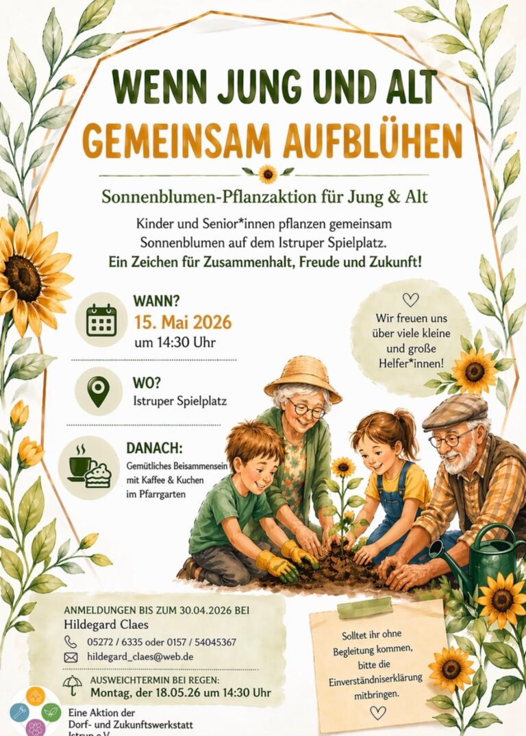 Wenn Jung und Alt gemeinsam aufblühen