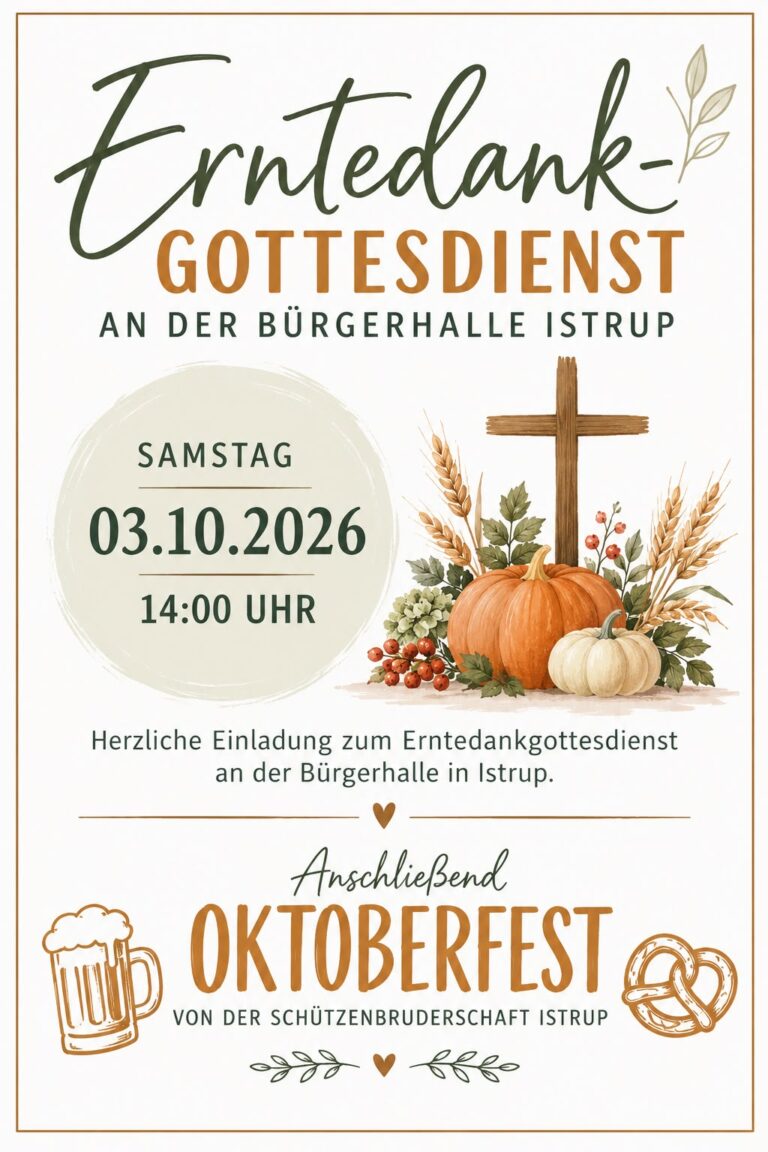 Erntedankfest 2026 in Istrup